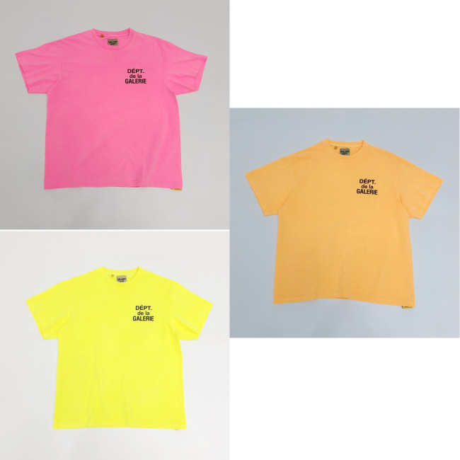 1:1 quality version Fluorescent Letter Print tee 3 colors