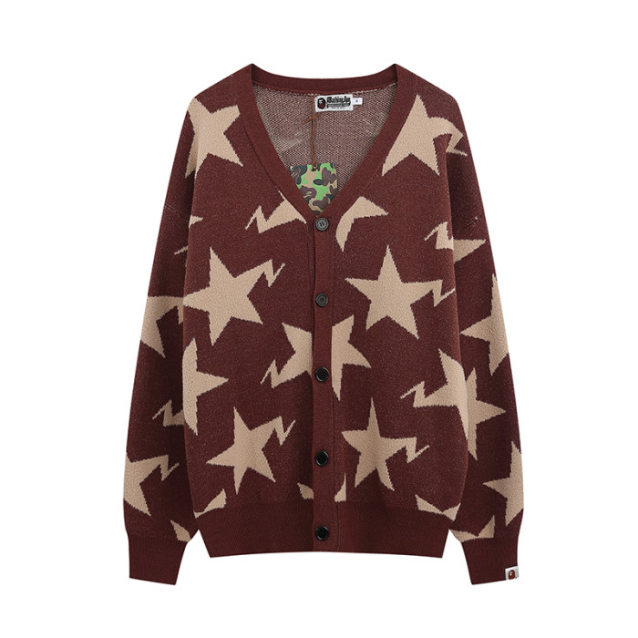 Knitted Star Print Cardigan 2 colors