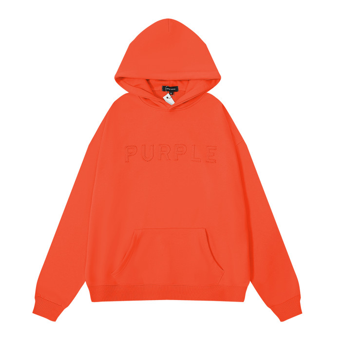 Monogrammed Same Color Embroidered Sweatshirt Hoodie 4 colors