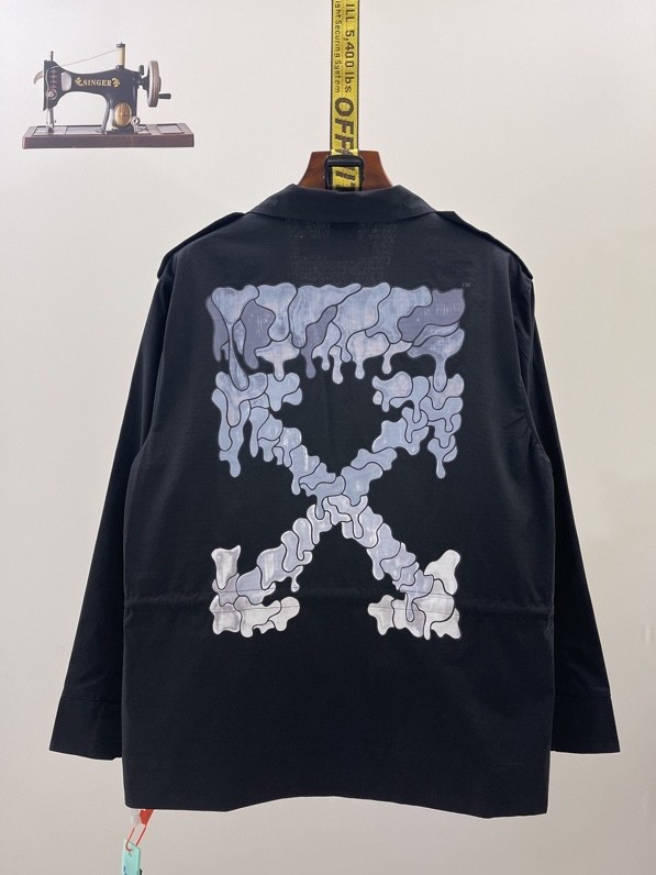 1:1 Quality Version White Gray Dissolve Gradient Trench Coat Jacket