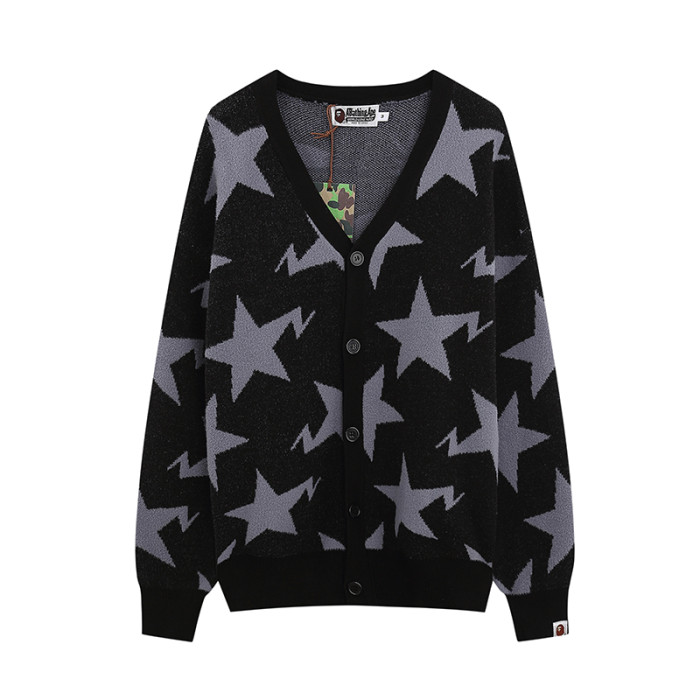 Knitted Star Print Cardigan 2 colors
