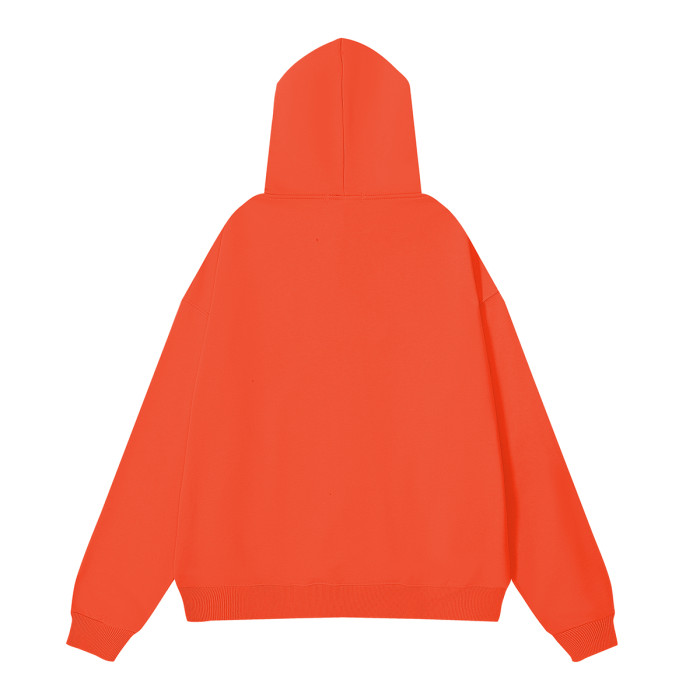 Monogrammed Same Color Embroidered Sweatshirt Hoodie 4 colors