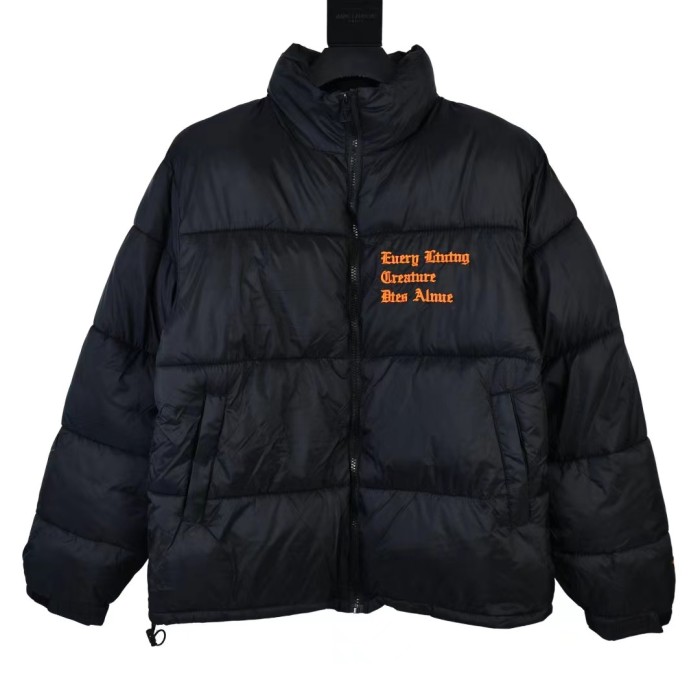 [Buy More Save More] Matte Small Letter Embroidered Cotton Jacket