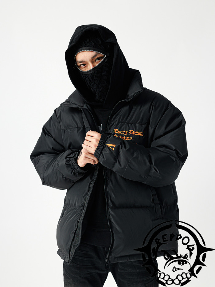 [Buy More Save More] Matte Small Letter Embroidered Cotton Jacket