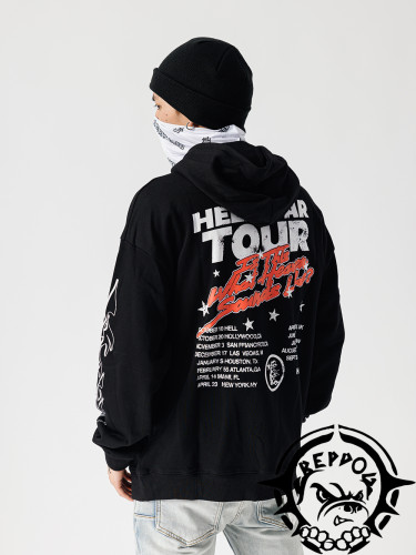 Tour Theme Flower Arm Print Hoodie