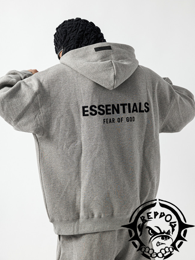 1:1 quality version Black flocking monogrammed hoodie
