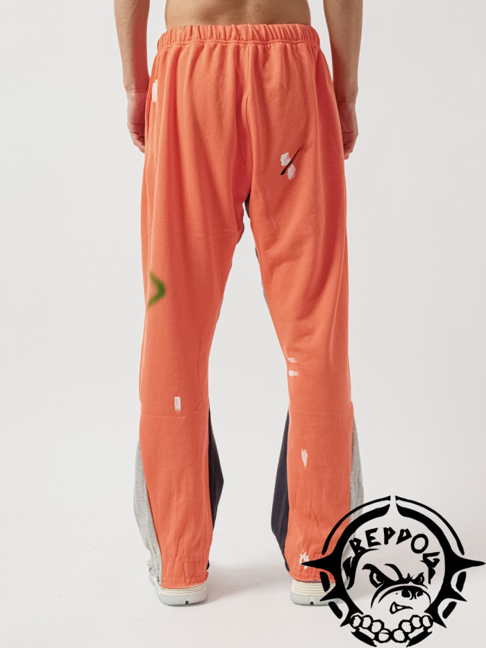 [buy more save more]  Graffiti spliced flared pants