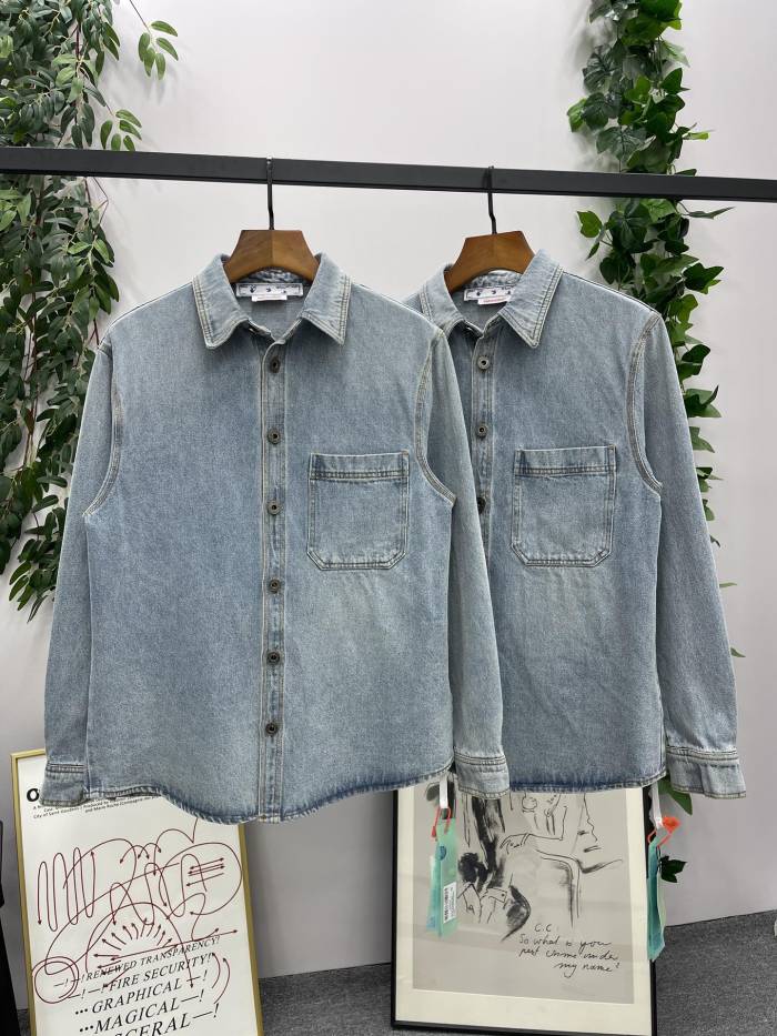 1:1 quality version Graffiti Arrow Section Denim Shirt Jacket