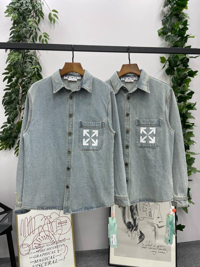 1:1 quality version Pocket Arrow Denim Shirt Jacket