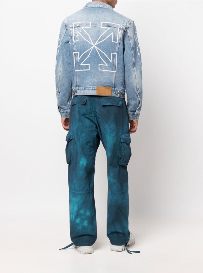 1:1 quality version New logo embroidered denim jacket