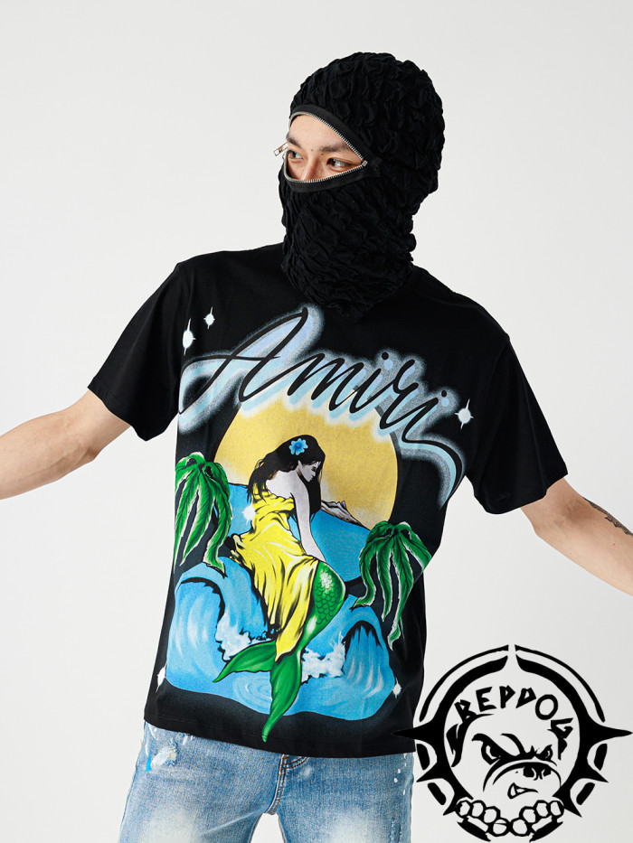 1:1 quality version New Mermaid Print T-shirt