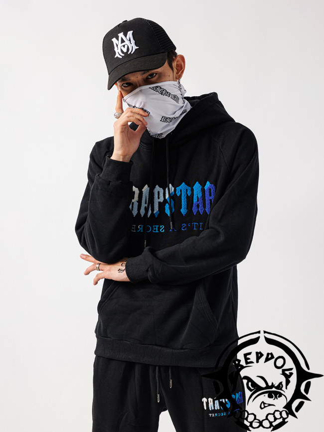 Blue And White Towel Embroidered Sweatshirt Hoodie 2 colors