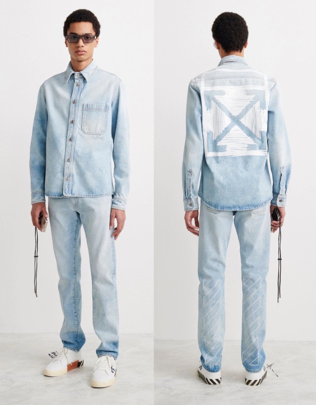 1:1 quality version Graffiti Arrow Section Denim Shirt Jacket