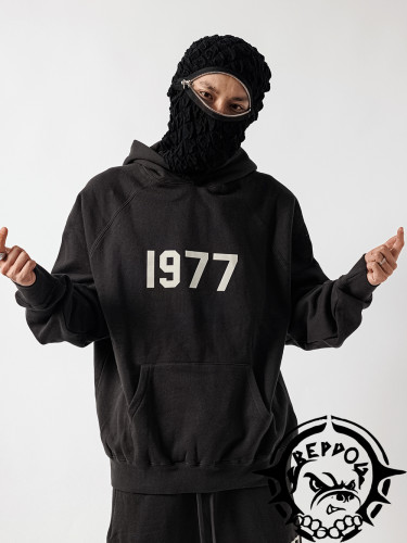 1:1 quality version 1977 Flocked digital print hoodie 4 colors