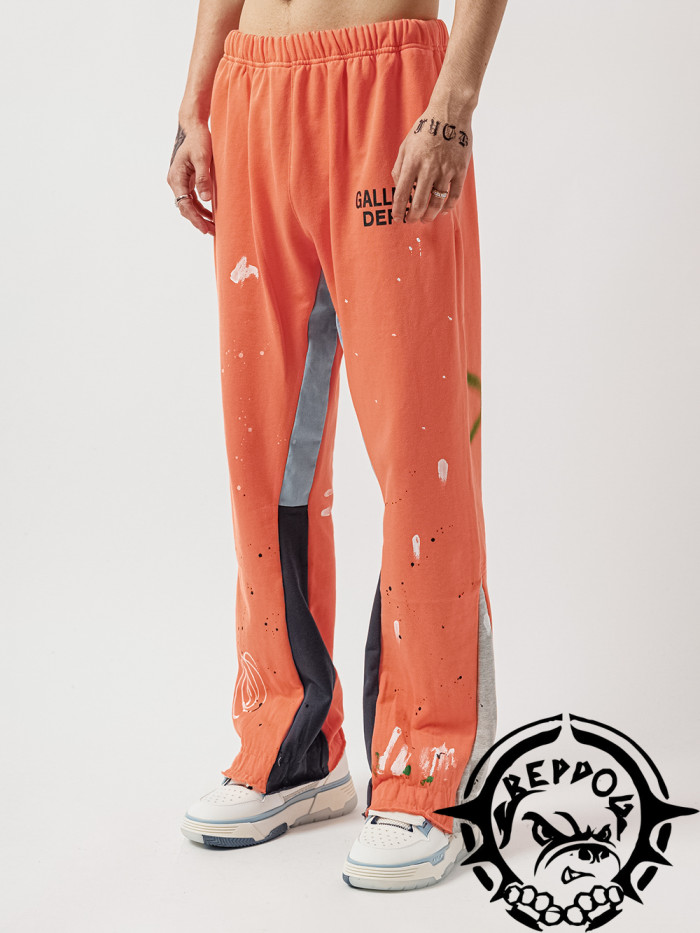 [buy more save more]  Graffiti spliced flared pants