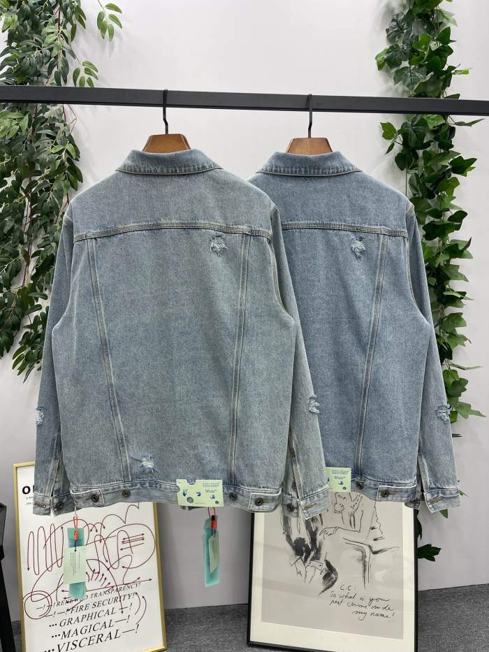 1:1 quality version Worn denim jacket