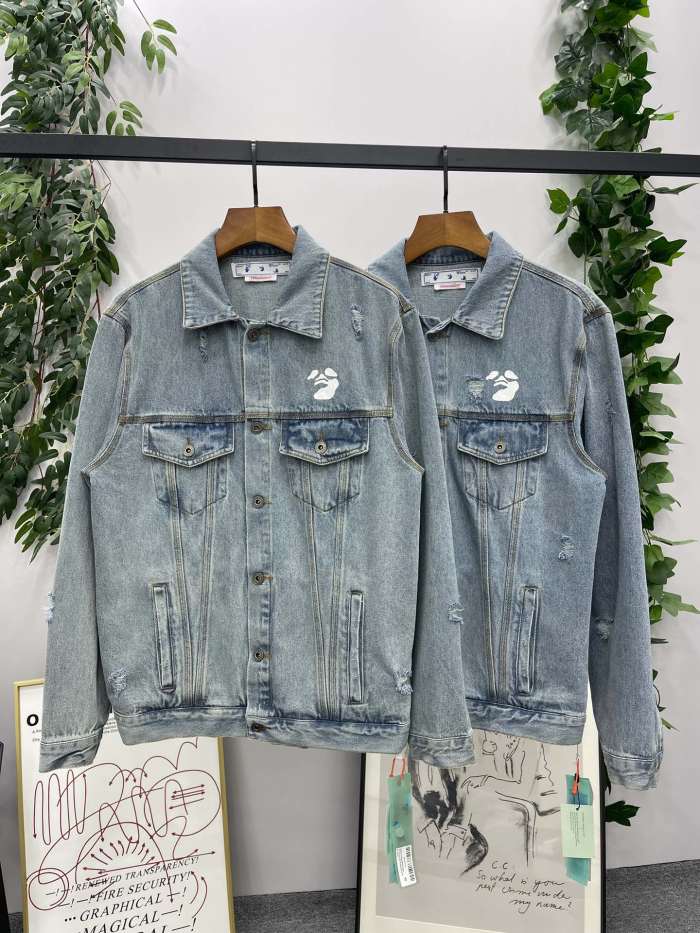 1:1 quality version Worn denim jacket