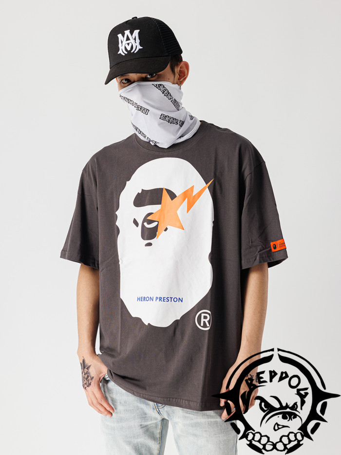 [buy more save more] B@pe Her0n Prest0n big logo tee 3 colors