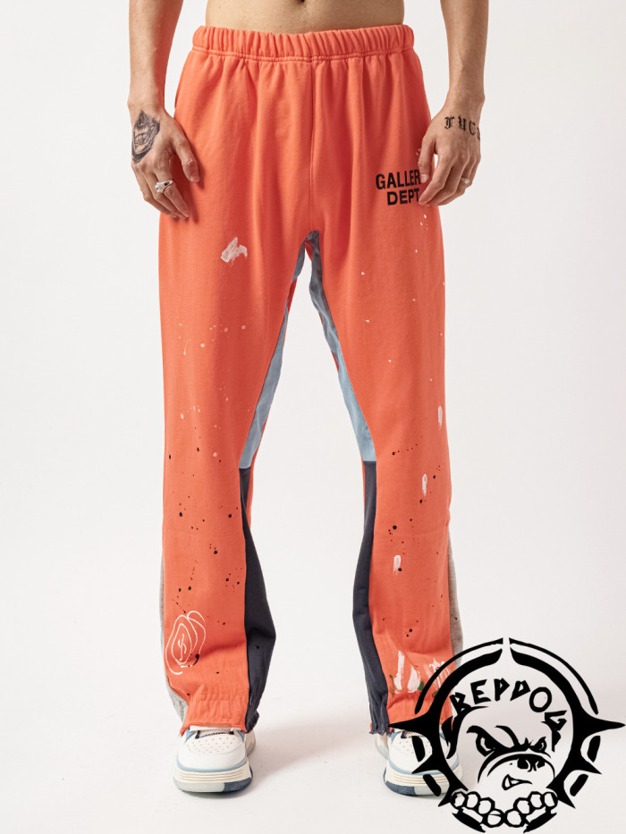 [buy more save more]  Graffiti spliced flared pants
