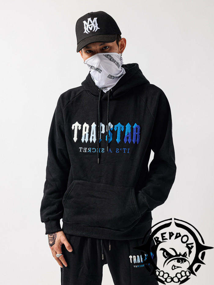 Blue And White Towel Embroidered Sweatshirt Hoodie 2 colors
