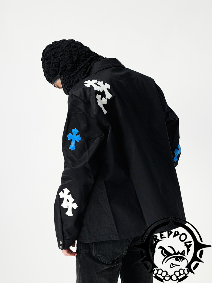 1:1 quality version Patchwork Cross-Patch Denim shirt
