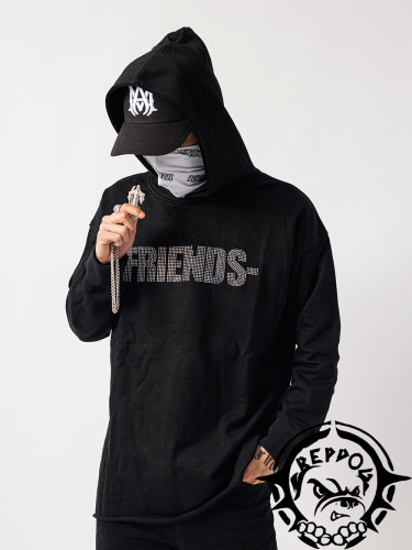 Vlone Black Friday Friends logo diamonds hoodie