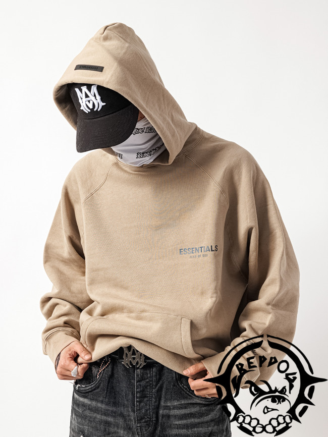 [Big & Tall for weights up to 220 lbs]1:1 quality version  ESSENTIALS small logo pullover hoodie 4 colors-
