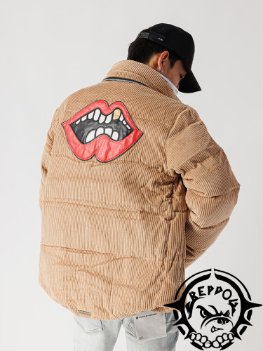 [Buy More Save More]1:1 quality version Red lip corduroy down jacket