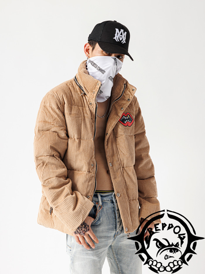 [Buy More Save More]1:1 quality version Red lip corduroy down jacket