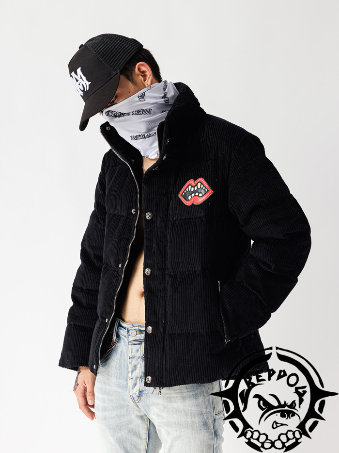 [Buy More Save More]1:1 quality version Red lip corduroy down jacket