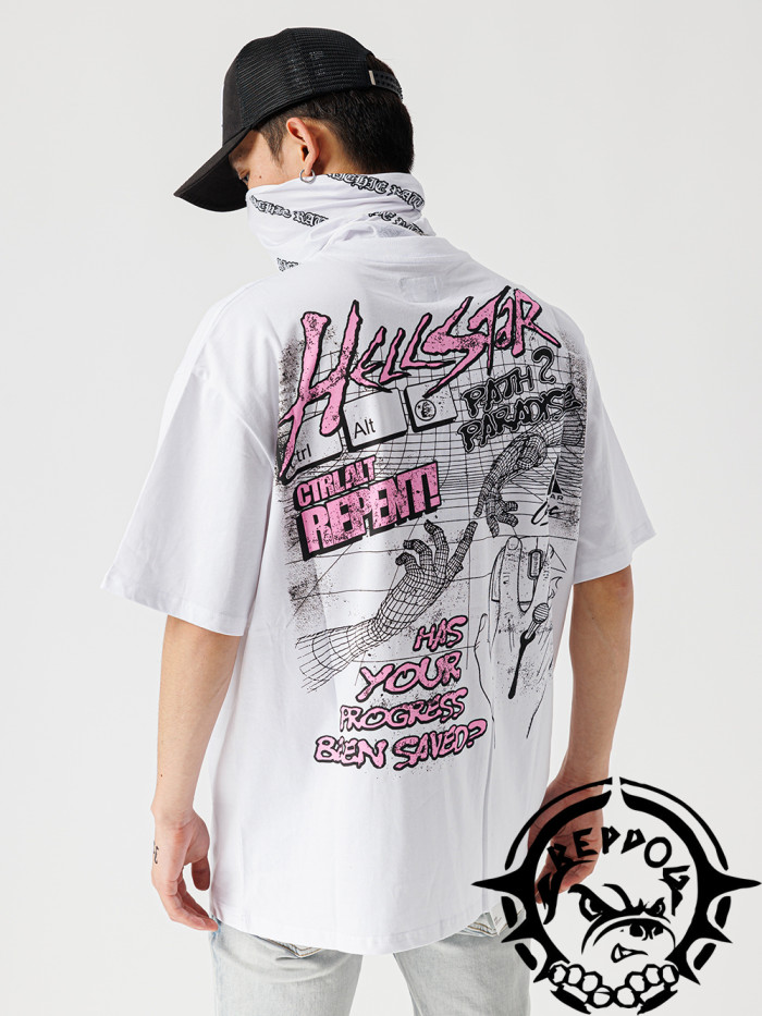 [50% Off]Green cross Print tee White Color 24615974