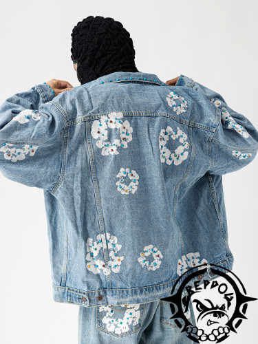 1:1 quality version Gemstone inlaid cottonwood denim jacket
