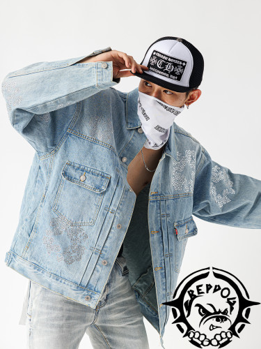 [buy more save more] 1:1 quality version artificial diamond cottonwood denim jacket