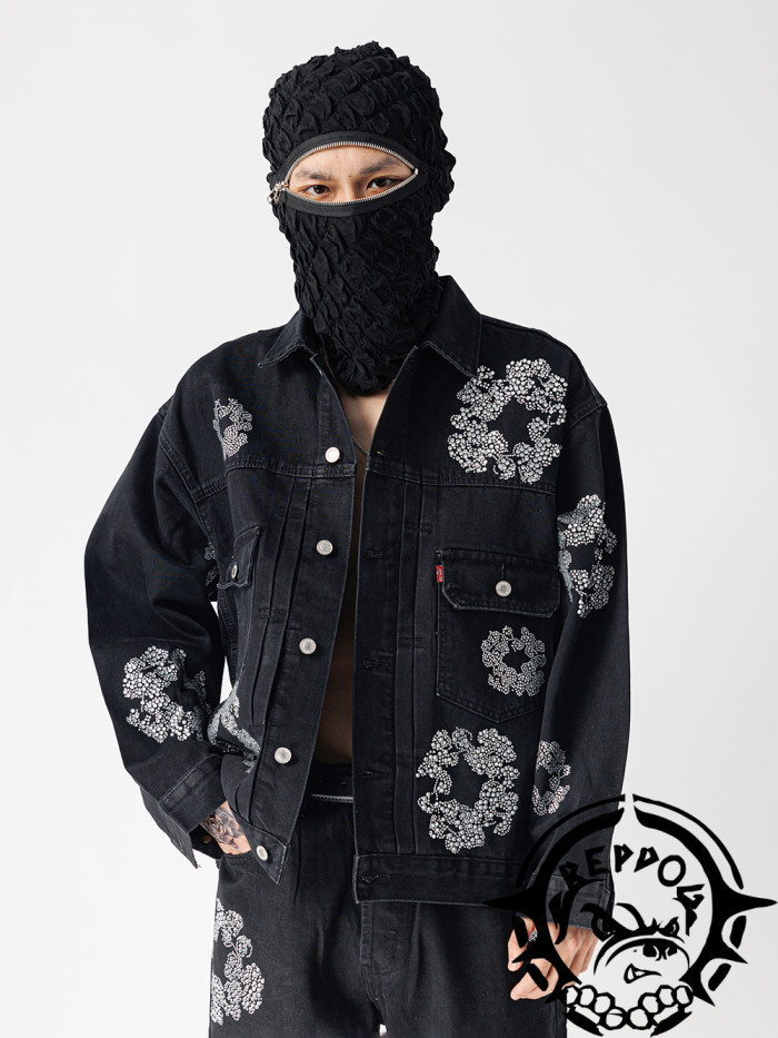 [buy more save more] 1:1 quality version artificial diamond cottonwood denim jacket 24631038