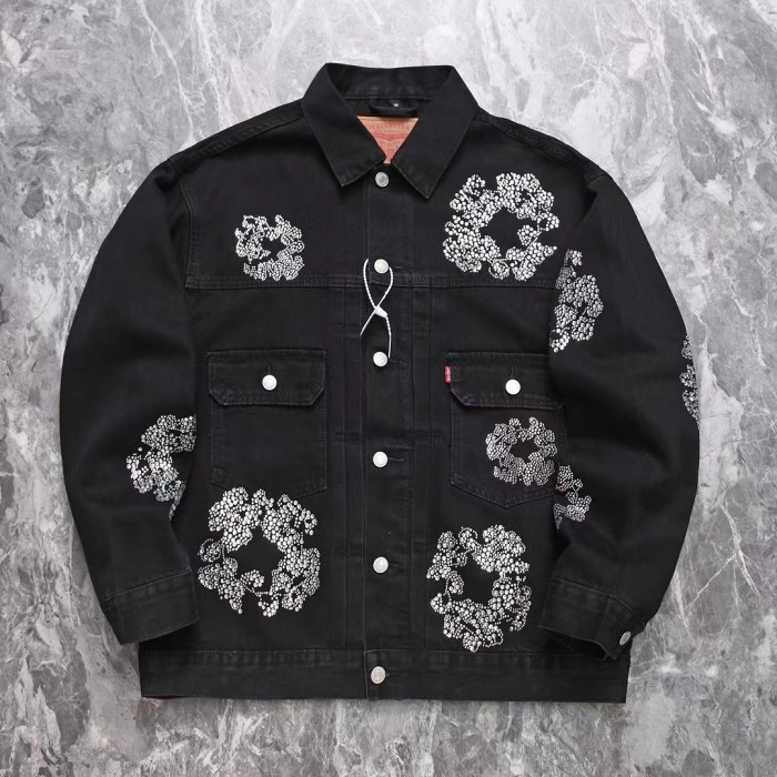 [buy more save more] 1:1 quality version artificial diamond cottonwood denim jacket 24631038