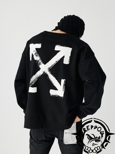 [buy more save more]1:1 quality version Brushstroke Double Arrow Print Sweatshirt