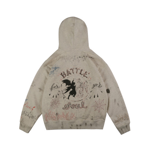 Devil's Spider Web Print  Sweatshirt Hoodie