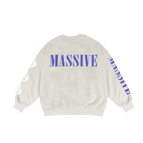 Alphabet Heart Print Crew Neck Sweatshirt