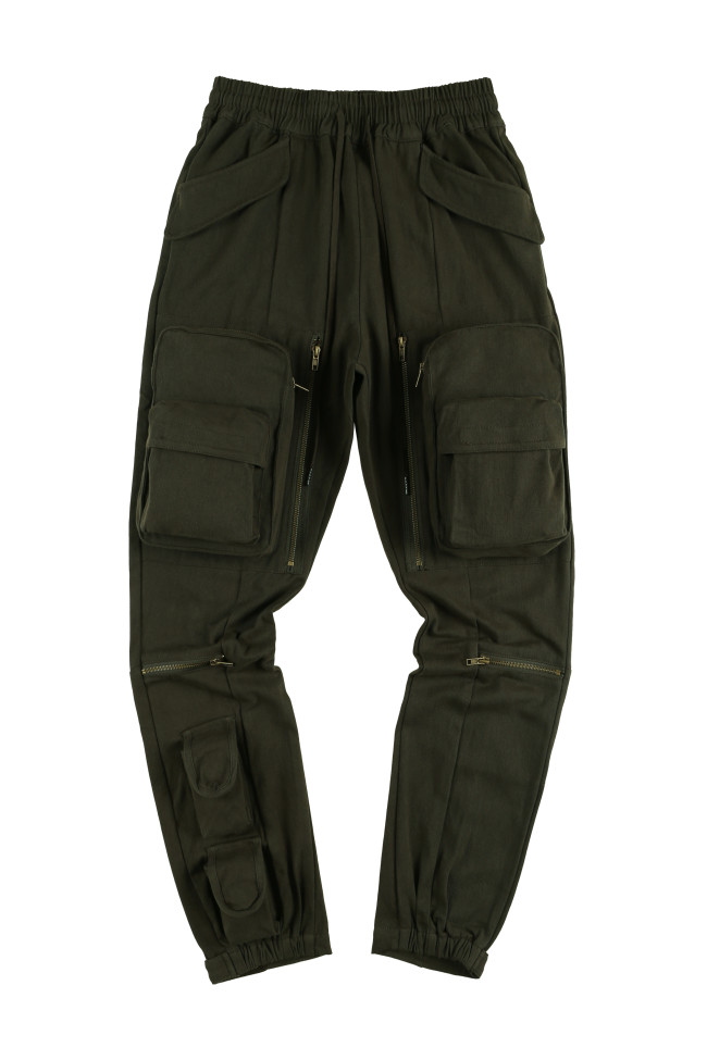 Pocket Zipper Loose Pants