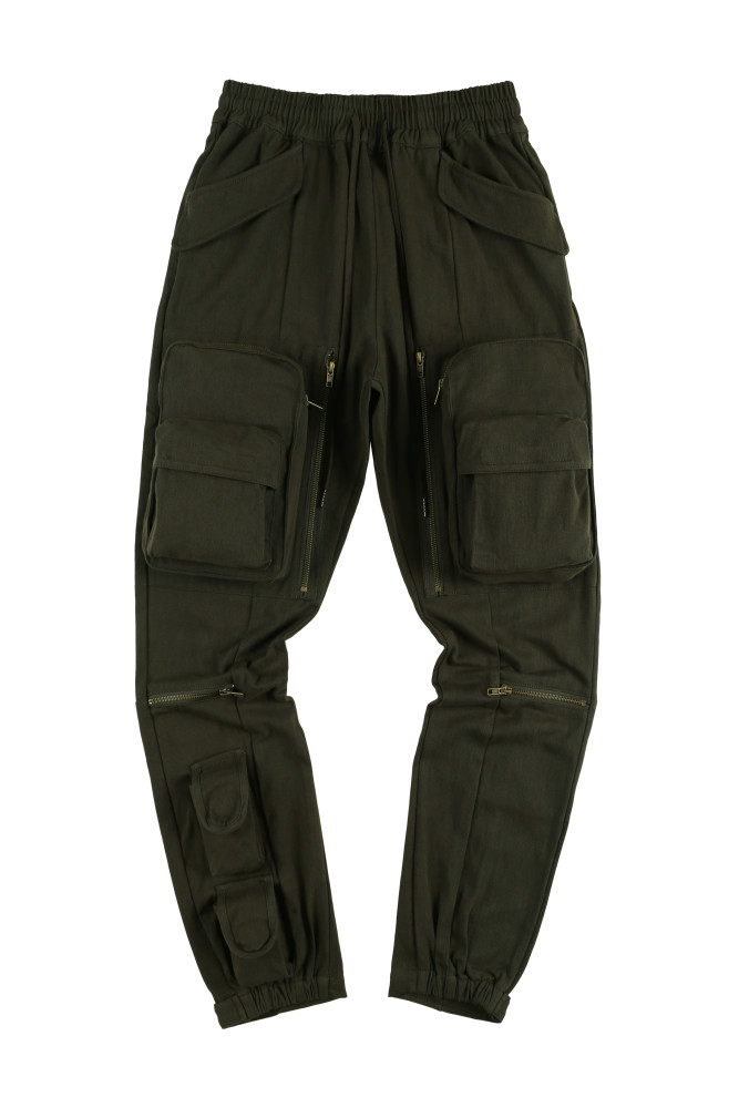 Pocket Zipper Loose Pants