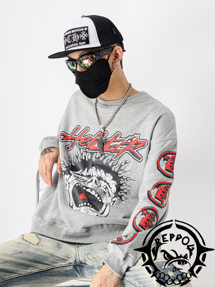 1:1 quality version screaming man big print sweatshirt