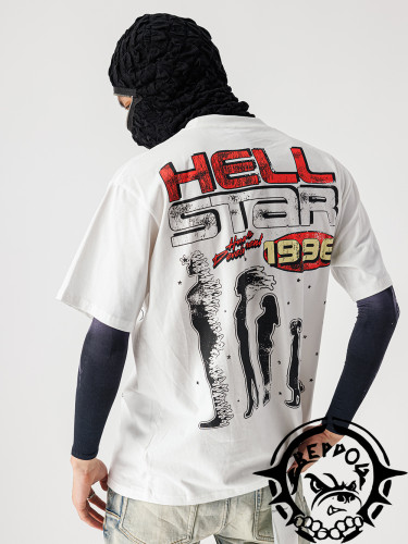 Human evolution skull print tee