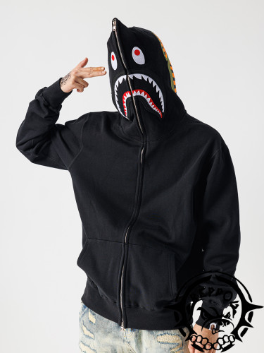 1:1 quality version Big Mouth Shark Head Hoodie 2 colors