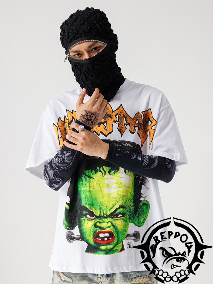 [buy more save more] Little Green Monster Yellow Printed tee