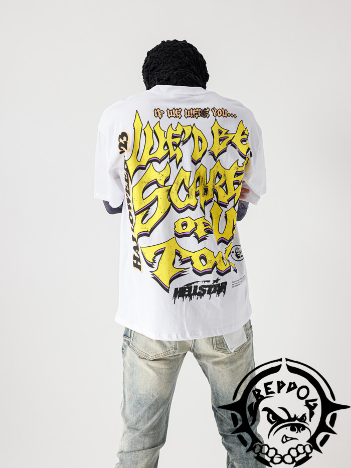 [buy more save more] Little Green Monster Yellow Printed tee