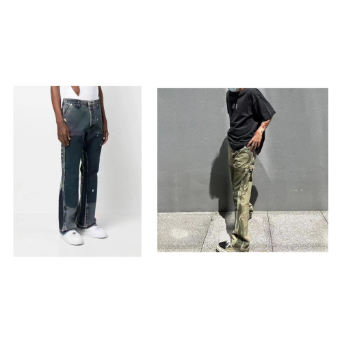 1:1 quality version Spliced Inkjet Pants