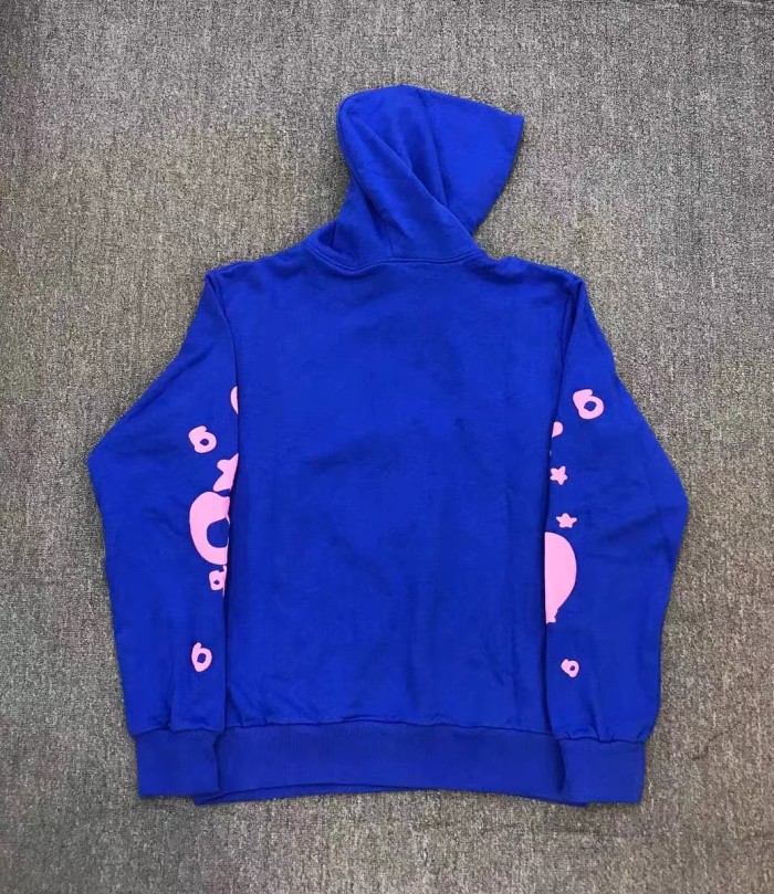 [50% Off]Pink Star Foaming Print blue hoodie 24900911