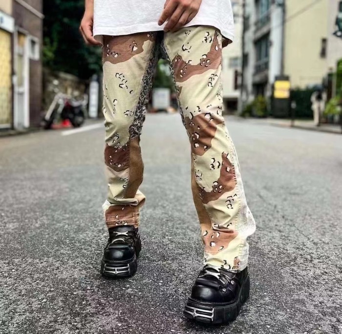 1:1 quality version Round Mesh Camouflage Print Pants
