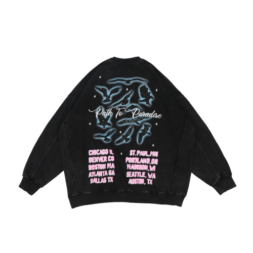 Eagle Print Crew Neck Sweatshirt
