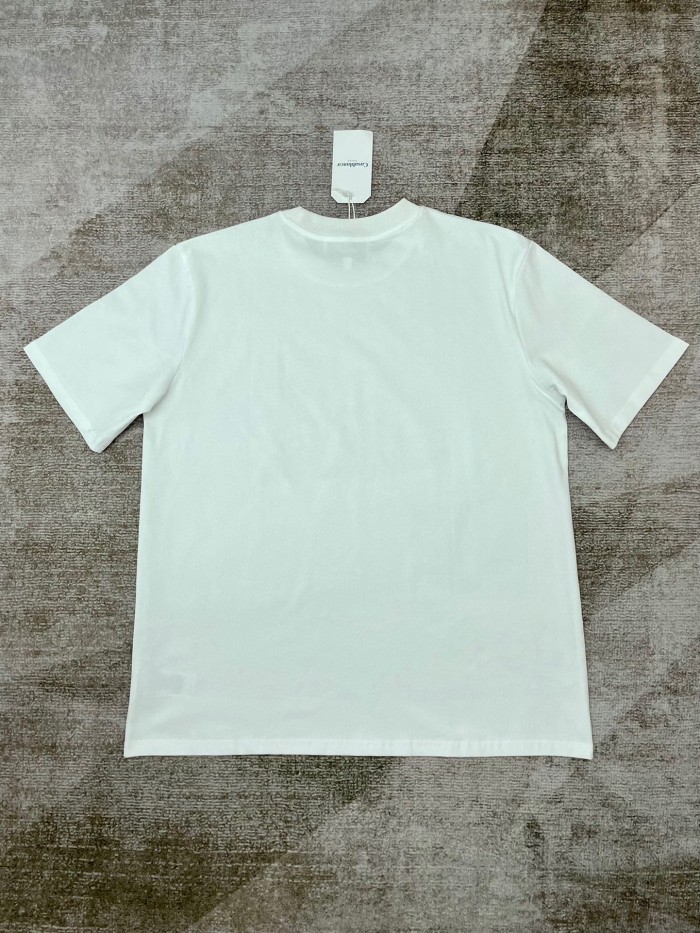 1:1 quality version Prancing Pony Short Sleeve teeTriangle Crocodile Print tee 2 colors